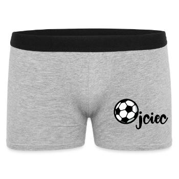 Fußball Papa Papa - Männer Boxer Shorts - Grau meliert - Vorne