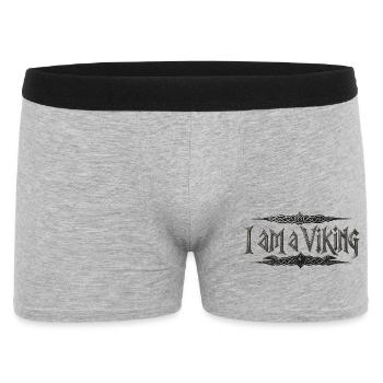 Je suis un Viking – Typographie du nœud celtique - Boxer Homme - gris chiné - Devant
