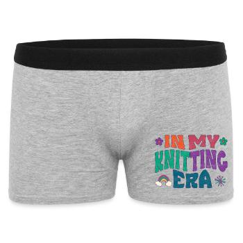 In my Knitting Era - Männer Boxer Shorts - Grau meliert - Vorne