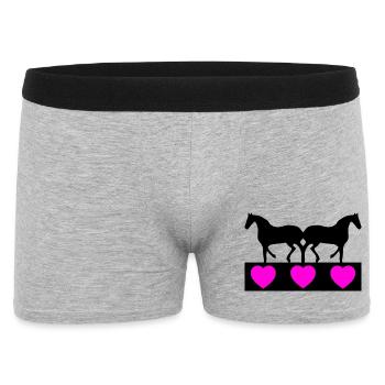 horses - Men's Boxer Shorts - heather grey - Front
