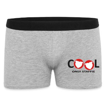 Cool Staffie - 039 - Männer Boxer Shorts - Grau meliert - Vorne