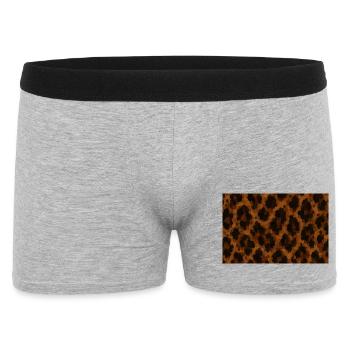 Textured Golden Leopard - Men's Boxer Shorts - heather grey - Front