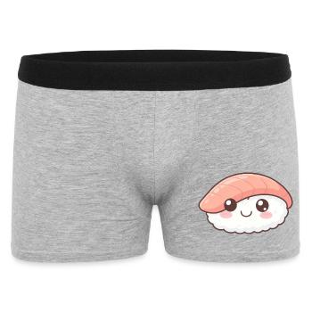 Kawaii Nigiri Sushi Motif - Boxer Homme - gris chiné - Devant
