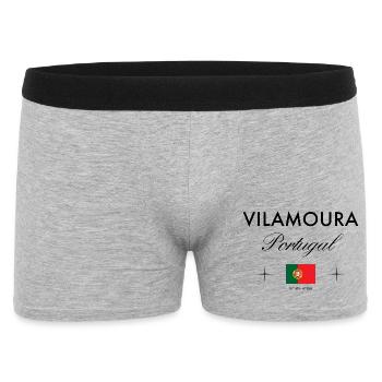 Vilamoura Portugal Coordinates Travel Souvenir - Men's Boxer Shorts - heather grey - Front