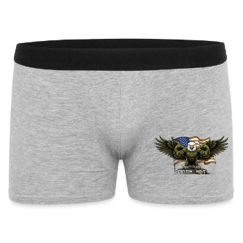 Eagle against the background of the US flag - Men's Boxer Shorts - heather grey - Front