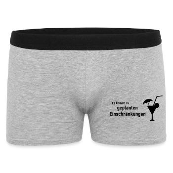 geplante Einschraenkungen - Männer Boxer Shorts - Grau meliert - Vorne