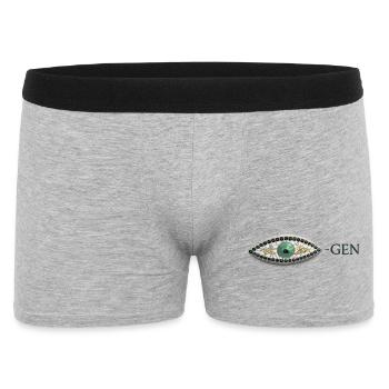 Eye mosaic with emerald pattern Gen - Men's Boxer Shorts - heather grey - Front