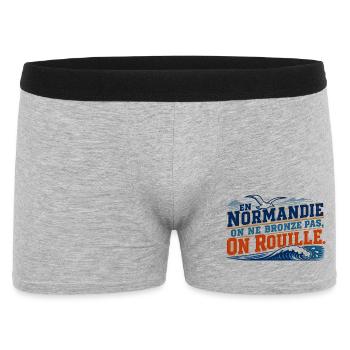 Normandie, on ne bronze pas, on rouille - Boxer Homme - gris chiné - Devant
