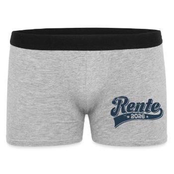 Rente 2026 - Ruhestand - Pension - Männer Boxer Shorts - Grau meliert - Vorne