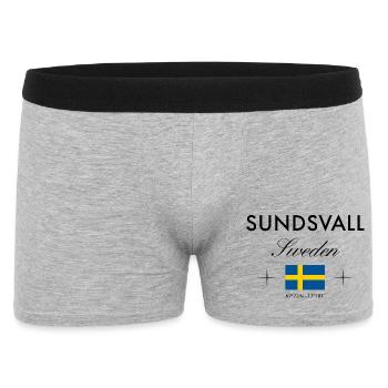 Sundsvall Sweden Coordinates Travel Souvenir - Men's Boxer Shorts - heather grey - Front