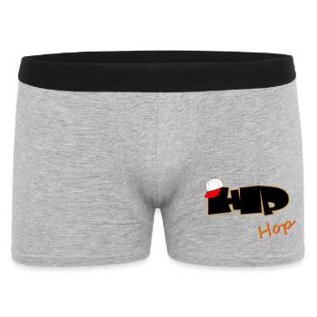 Faute de frappe hip-hop avec casquette de baseball - Boxer Homme - gris chiné - Devant
