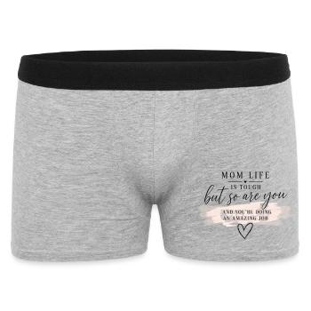 Amazing Job Pink Quote - Men's Boxer Shorts - heather grey - Front