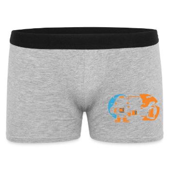 Logo de la silhouette de l’astronaute - Boxer Homme - gris chiné - Devant