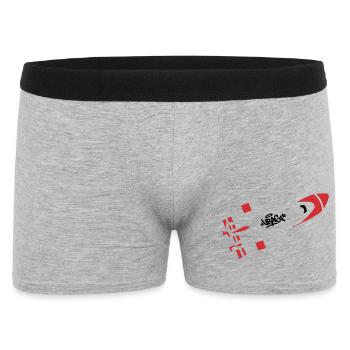 Red Rocket Graffiti Logo - Men's Boxer Shorts - heather grey - Front