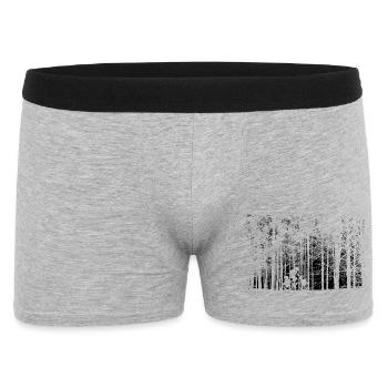 Freedom on two wheels – cyclists in the forest - Men's Boxer Shorts - heather grey - Front