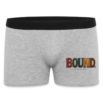 BOUND – Going Places | A book play on words - Men's Boxer Shorts - heather grey - Front
