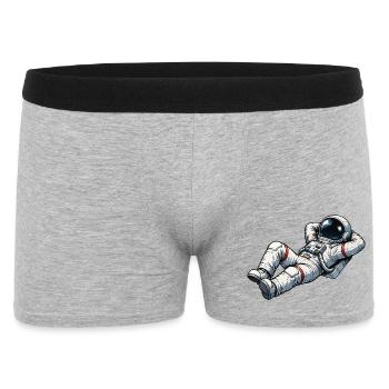 Relaxed astronaut in retro design - Men's Boxer Shorts - heather grey - Front