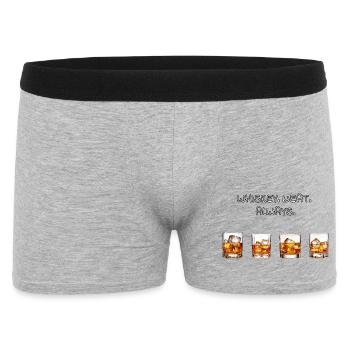 Un design de whisky noble pour de vrais connaisseurs. Minimaliste - Boxer Homme - gris chiné - Devant