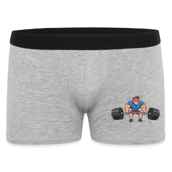 Haltérophile comique – Strong Man Training - Boxer Homme - gris chiné - Devant