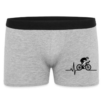 ECG du battement de cœur pour vélo de route - Boxer Homme - gris chiné - Devant