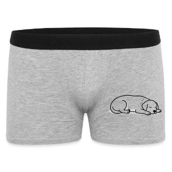 Sleeping Cats Silhouette - Men's Boxer Shorts - heather grey - Front