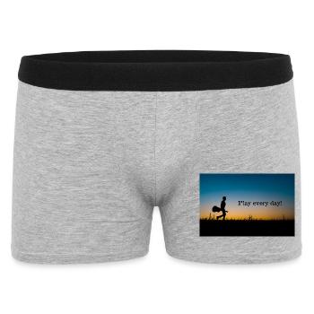 Play every day Evening light - Men's Boxer Shorts - heather grey - Front