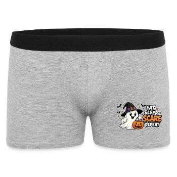 Halloween mange, dors, fais peur, recommence - Boxer Homme - gris chiné - Devant