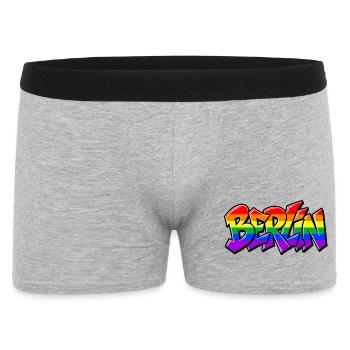 Berlin Pride - Männer Boxer Shorts - Grau meliert - Vorne