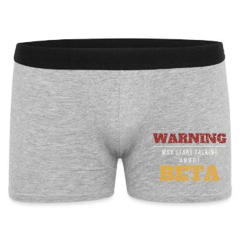 Avertissement : parle de la bêta - Boxer Homme - gris chiné - Devant