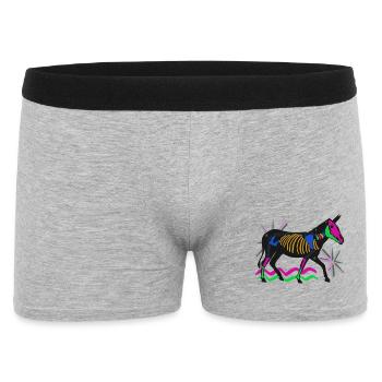 Squelette néon - Boxer Homme - gris chiné - Devant