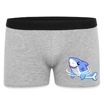 Dessin animé de requin - Boxer Homme - gris chiné - Devant