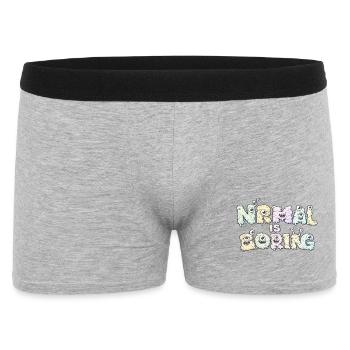 Mrml Is Boring: Grusel-Slime Buchstaben - Männer Boxer Shorts - Grau meliert - Vorne