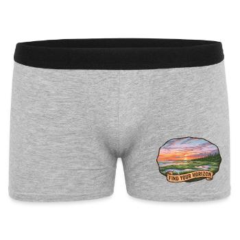 Paysage pittoresque avec coucher de soleil et ruban - Boxer Homme - gris chiné - Devant