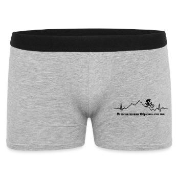 ECG VTT, battement de cœur Saut en VTT - Boxer Homme - gris chiné - Devant
