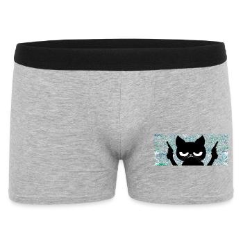 Chat avec des armes à feu - Boxer Homme - gris chiné - Devant