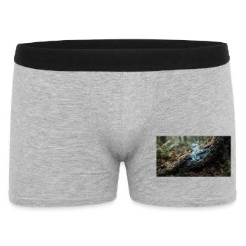 Forest Magic: Glowing Energy Fibers in Tree Roots - Men's Boxer Shorts - heather grey - Front