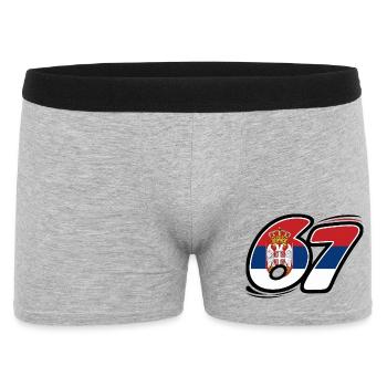 67 Serbia Edition - Men's Boxer Shorts - heather grey - Front