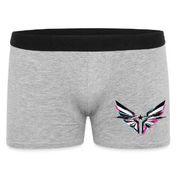 Glitch Angel Dark Y2K Streetwear - Männer Boxer Shorts - Grau meliert - Vorne