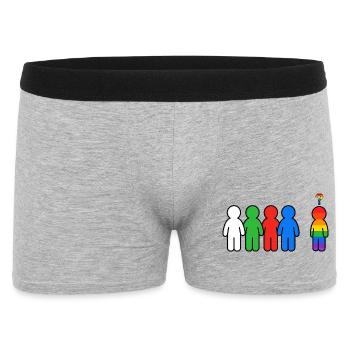 Anders und Stolz Regenbogen Grafik - Men's Boxer Shorts - heather grey - Front