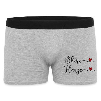 Cheval du Comté au Cœur - Boxer Homme - gris chiné - Devant