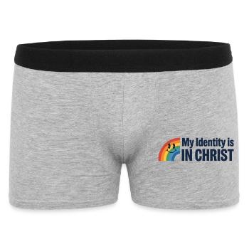 Identity in Christ Rainbow - Men's Boxer Shorts - heather grey - Front
