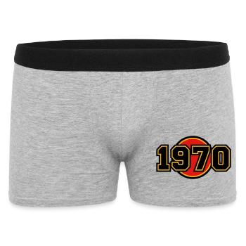 1970 Year of Birth Retro Logo - Men's Boxer Shorts - heather grey - Front