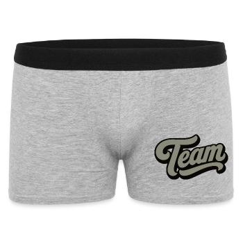 Team - Männer Boxer Shorts - Grau meliert - Vorne