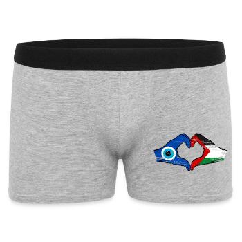 Drapeau du Palaisier Nazar Mains en forme de cœur utilisé - Boxer Homme - gris chiné - Devant