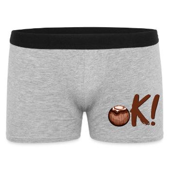 OK Summer Coconut - Men's Boxer Shorts - heather grey - Front