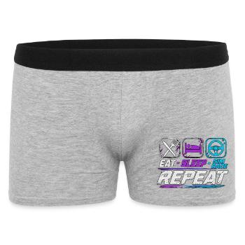 Eat sleep sim race repeat for sim racing fans - Men's Boxer Shorts - heather grey - Front