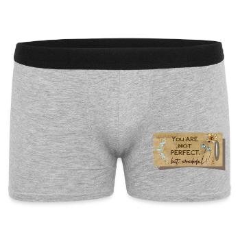 Not perfect, but wonderful - Men's Boxer Shorts - heather grey - Front