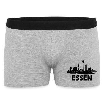Essen Skyline - Männer Boxer Shorts - Grau meliert - Vorne