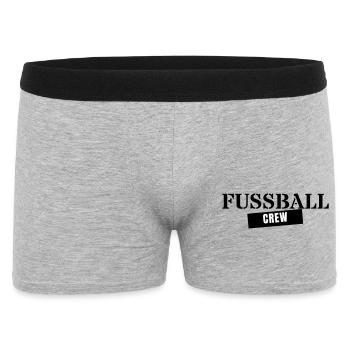 Fußball Crew - Mannschaft Verein Fußballteam - Männer Boxer Shorts - Grau meliert - Vorne