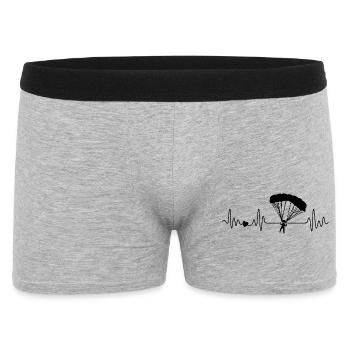 Fallschirmspringer Herzschlag Fallschirm Sport - Männer Boxer Shorts - Grau meliert - Vorne